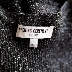 OPENING CEREMONY Sweater Crewneck, Black, Size Medium / Large 6